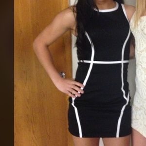 Jack by BB Dakota Black and White Striped Dress